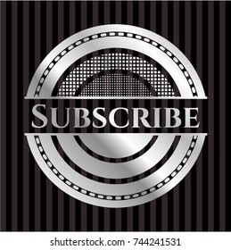 Subscribe silver shiny badge