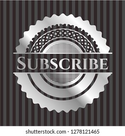 Subscribe silvery emblem