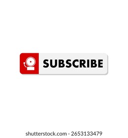 Subscribe simple icon isolated on white background