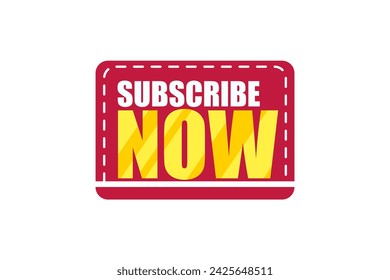 Subscribe Social Media Flat Sticker Design