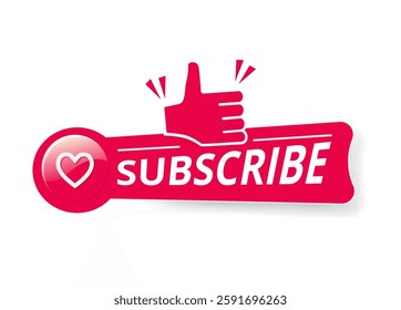 subscribe sticker playful flat design
