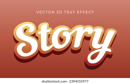 Subscribe Story 3D editable text effect template style premium vector Eps10