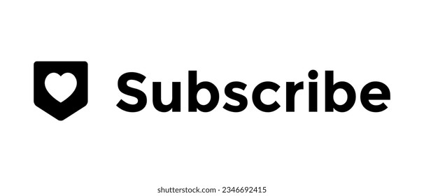 Subscribe, subscriber badge icon vector. Social media subscription emblem