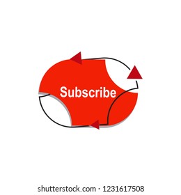 subscribe vector button design