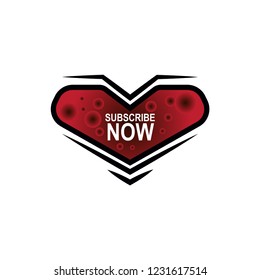 subscribe vector button design