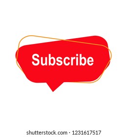 subscribe vector button design