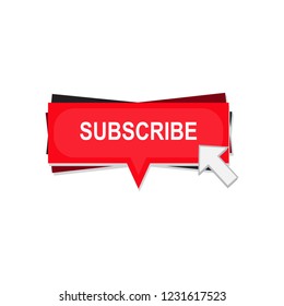 subscribe vector button design