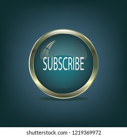 Subscribe vector button, web design element