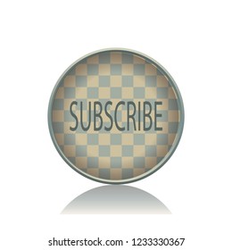 Subscribe vector button, web design element