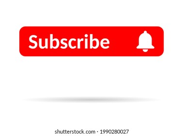 Subscribe web button, social media icon vector illustration, internet website symbol, isolated sign .