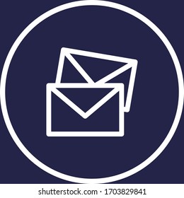 Subscribe white colored vector line icon with dark background
