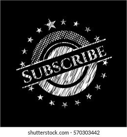 Subscribe written on a chalkboard