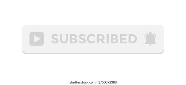 Abonnierte Button-Vektorgrafik im modernen Stil einzeln auf weißem Hintergrund