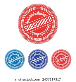 Subscribed Rubber stamp Design art Illustration 