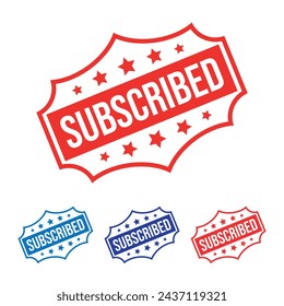 Subscribed Rubber stamp Design art Illustration 