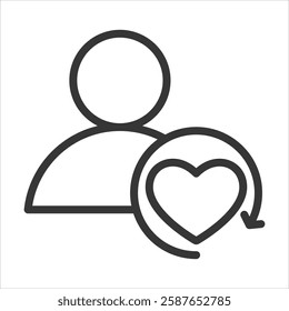 Subscriber Outline Icon Vector Illustration