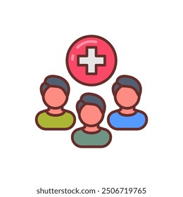 Subscribers Filled Icons , Vector illustration