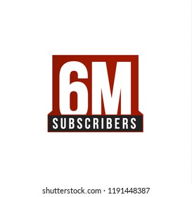 Subscribers number vector icon. Anniversary logo template. Greeting card design element. Simple numbers of followers emblem. Red strict style isolated vector illustration on white background.