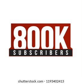 Subscribers number vector icon. Anniversary logo template. Greeting card design element. Simple numbers of followers emblem. Red strict style isolated vector illustration on white background.