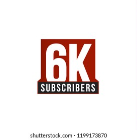 Subscribers number vector icon. Anniversary logo template. Greeting card design element. Simple numbers of followers emblem. Red strict style isolated vector illustration on white background.