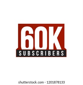 Subscribers number vector icon. Anniversary logo template. Greeting card design element. Simple numbers of followers emblem. Red strict style isolated vector illustration on white background.