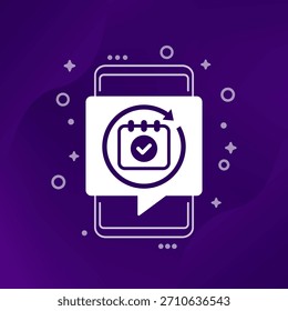 subscription automatic renewal icon with a phone