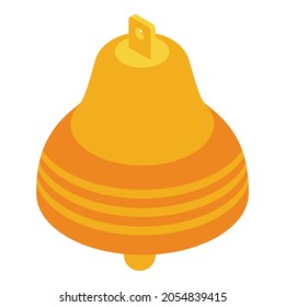 Icono de timbre de suscripción. Isométrico del icono del vector de campana de suscripción para el diseño web aislado en fondo blanco