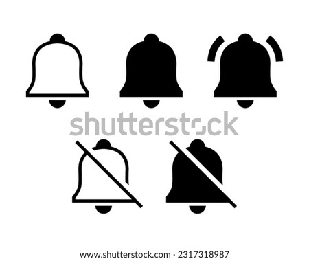 Subscription bell icon vector. Notification subscribe symbol concept of streaming app