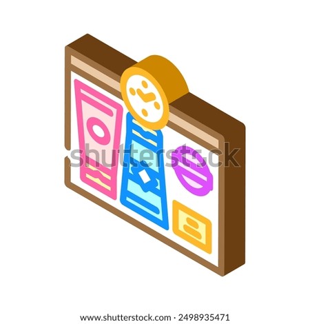 subscription box business isometric icon vector. subscription box business sign. isolated symbol illustration
