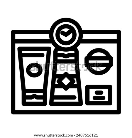 subscription box business line icon vector. subscription box business sign. isolated contour symbol black illustration
