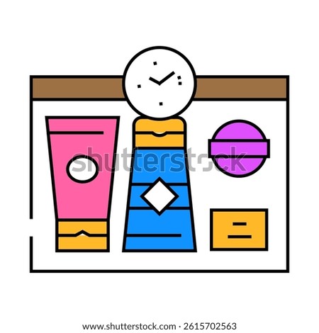 subscription box business line icon vector. subscription box business sign. isolated symbol illustration