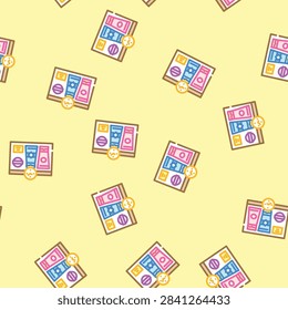 subscription box business vector seamless pattern subscription box business sign illustration
