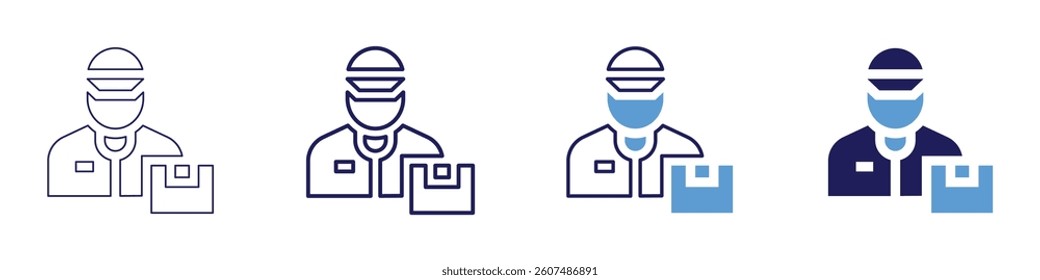 Subscription box icon in 4 different styles. Thin Line, Line, Bold Line, Duotone. Duotone style. Editable stroke.