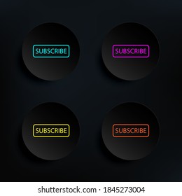 Das Symbol für das dunkle Abonnement-Button-Farbset. Einfache dünne Linie, Umrissvektor von Web-Icons für i und ux, Website oder mobile Anwendung