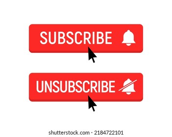 Subscription Element Logo. Subscribe Now Button, Channel Register Today Member Icon