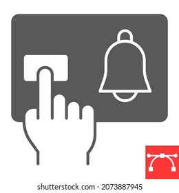 Subscription glyph icon, register and cursor, subscribe vector icon, vector graphics, editable stroke solid sign, eps 10.