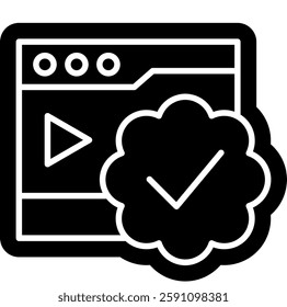 Subscription glyph Solid icon, notification
