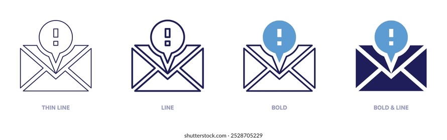 Icono de Suscripción en 4 estilos diferentes. Línea delgada, línea, negrita y línea negrita. Estilo duotono. Trazo editable.