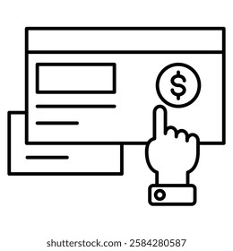 Subscription icon design Line style.