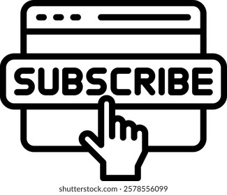Subscription Icon Line Vector Illustration