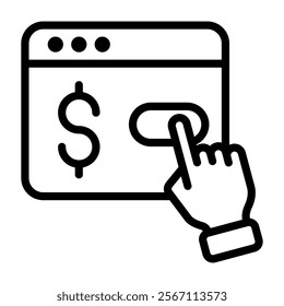 Subscription Icon Lineal Style Vector Illustration