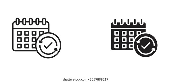Subscription Icon set in black color for ui designs