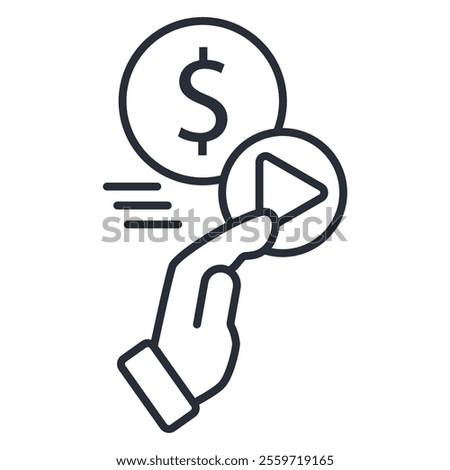 subscription icon. vector.Editable stroke.linear style sign for use web design,logo.Symbol illustration.