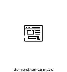 Subscription incomplete line art icon template