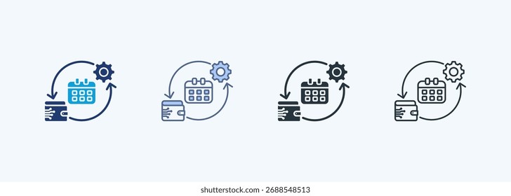 Subscription Management Multiple Style Icon Collection