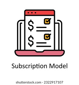 Mitgliedschaftsmodell mit ausgefüllter Outline-Symboldesign-Illustration. Online-Steamingsymbol auf weißem Hintergrund EPS10-Datei