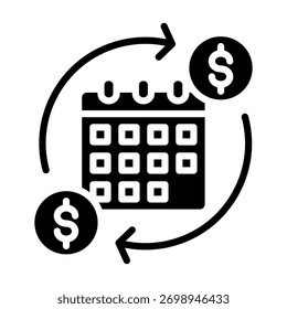 Subscription Model Icon Element For Design And Vector