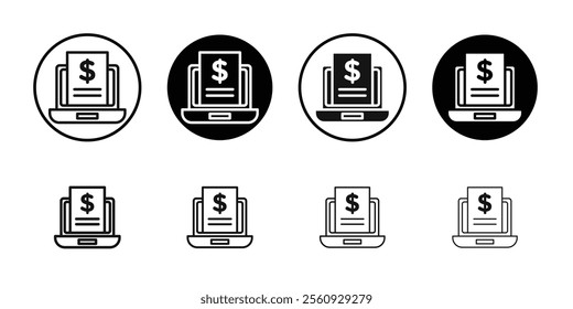 Subscription Model icon Flat outline fill set collection