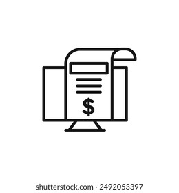 Subscription Model icon outline collection in black and on white background