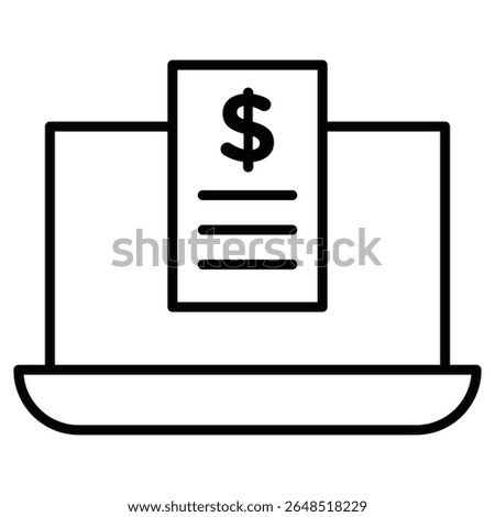 Subscription Model icon Outline isolated logo mark